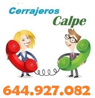 Telefono de la empresa cerrajeros Calpe